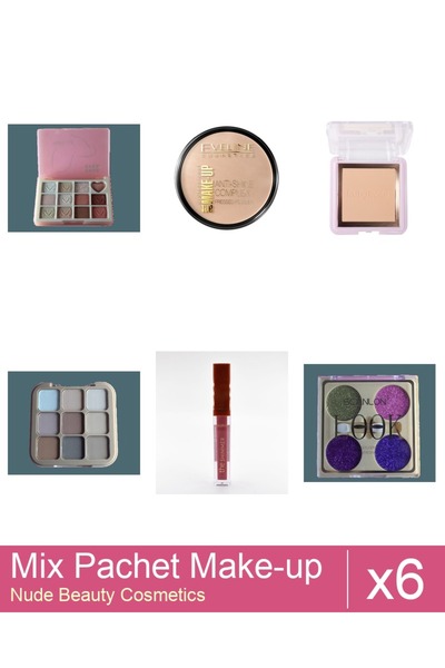 Makeup Set Mix 6 produse Palete Makeup: Paleta de farduri cu sclipici , Scanl...