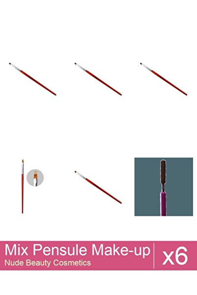 Makeup Set Mix 6 products Makeup Brushes: Cat's Tongue Gel Brush - No.2, Cat'...