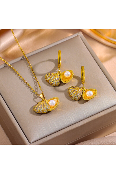 choice2 8016 set Top Luxury 18K Gold Plated Zircon Crystal Necklace Earrings ...