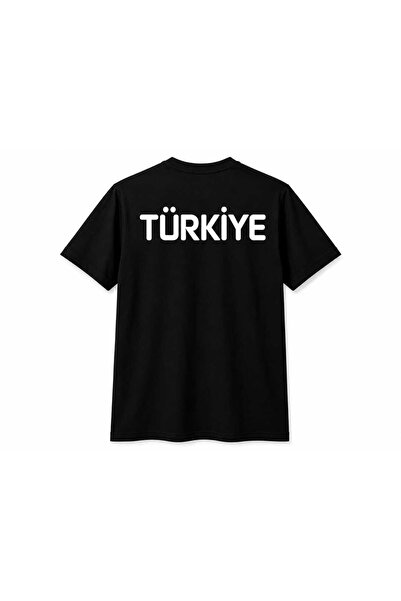 LOTS MODA Türkiye Atatürk İmzalı Özel Tasarım Tişört (Metalize Türk Bayrağı Orijinal)