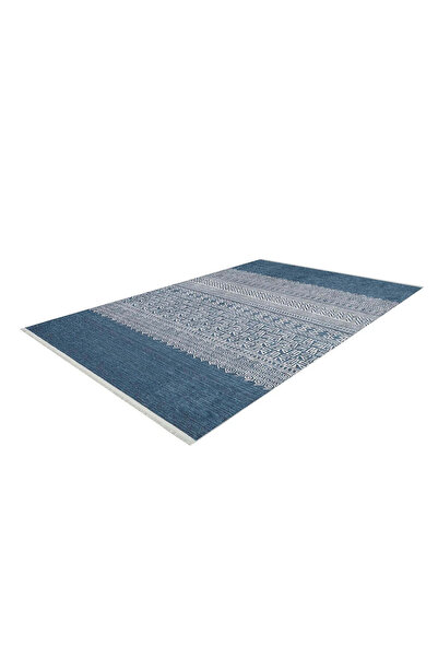halinet Halı.Net Blue Modern Washable Non-Slip Living Room Carpet Haln-Hln1589