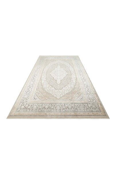 halinet Halı.Net Cream Vintage Antique Washable Living Room Carpet Eco-Mhl 08...