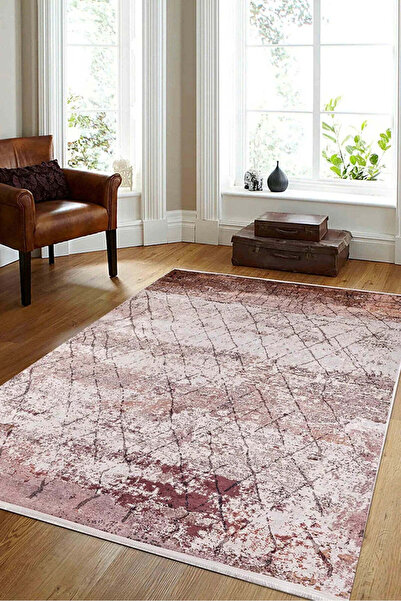halinet Halı.Net Mink Modern Washable Non-Slip Living Room Carpet Haln-Hln1422