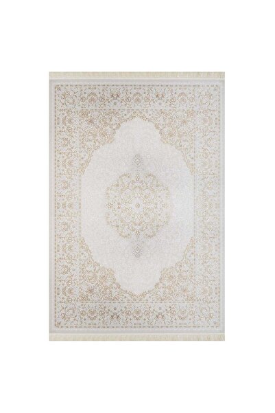 halinet Halı.Net Cream Vintage Antique Washable Living Room Carpet Artemis-Dr...