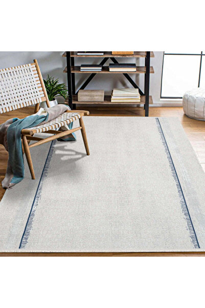 halinet Halı.Net Cream Modern Washable Non-Slip Living Room Carpet Cr-Silver-...