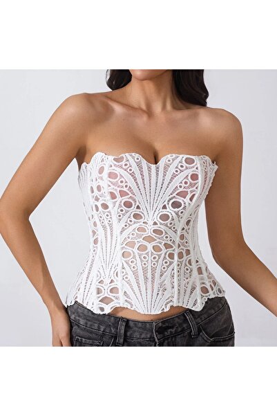 Divanni Atelier Hollow Out Corset Top