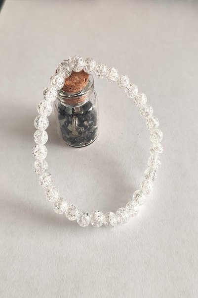 c-bhadu naturel Certified 6 mm Necef Natural Stone Bracelet