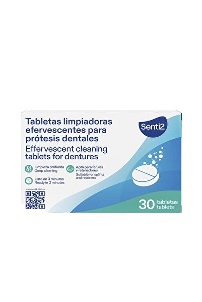 Senti2 Tablete pentru curatarea protezelor dentare Tabletas Limpiadoras para ...