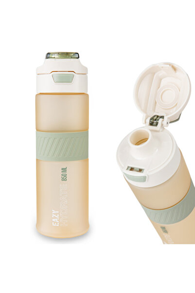 Eazy Kids Tritan Water Bottle 850ml with Spout Lid & Handle - Ivory