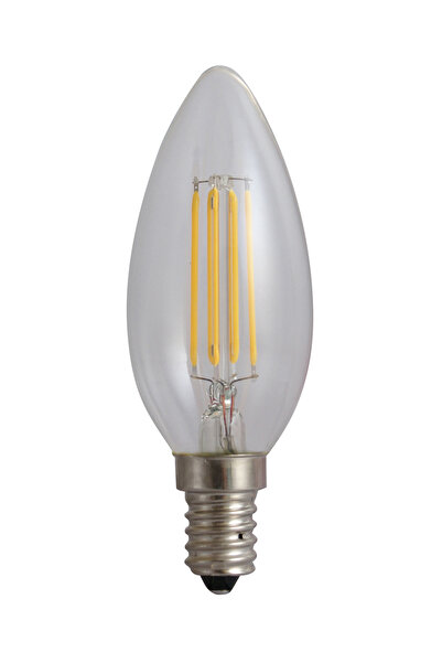 DELIGHT Bec Filament Lumanare E14, 4W=45W, 3000K, lumina calda