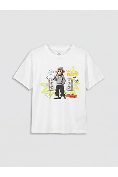LC Waikiki Esvab • Modern & Distinctive Zero Roba Collar Printed Boys' T-Shirt