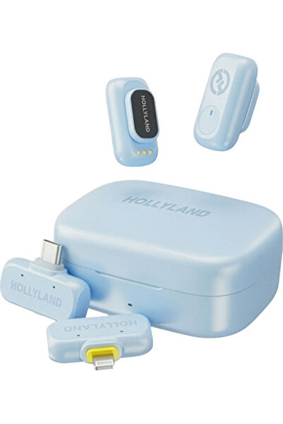HollyLand LARK A1 Combo (Sky Blue) – Ασύρματο σύστημα 2 μικροφώνων για smartp...