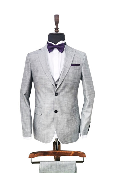 AMONCE Men's slim fit Lawrence gray suit