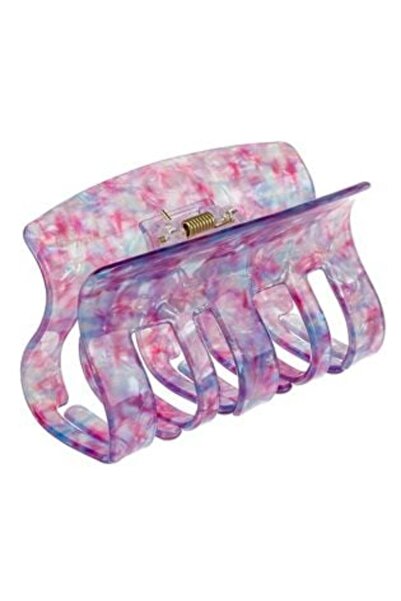 SHOPIENS Clamă de păr din marmură, roz liliac, pentru femei, 8 cm