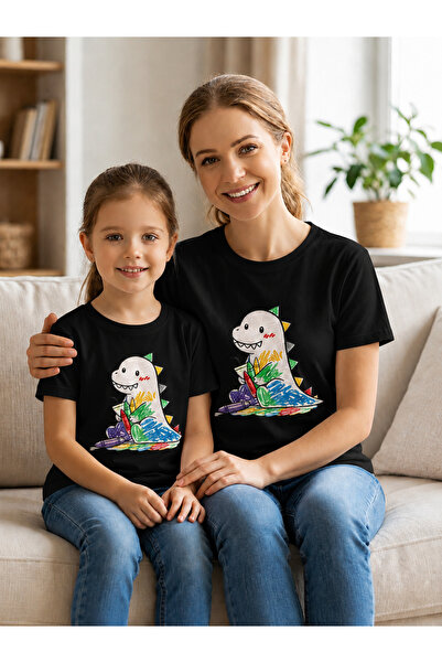VODEXA Tricou supradimensionat pentru mamă și copil, combinație de tricouri, ...