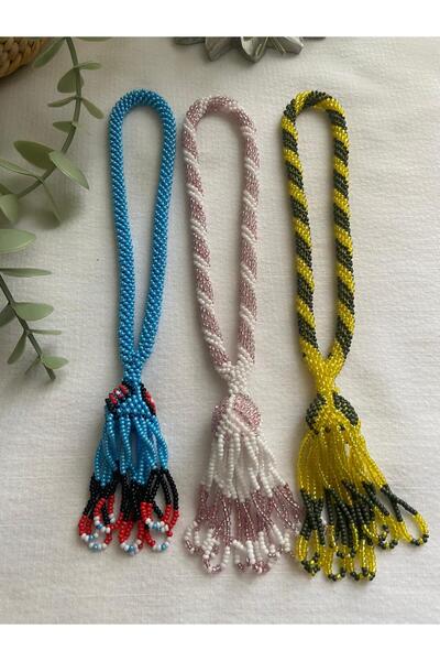 Handmade KUM BONCUK EL İŞİ ÜÇLÜ SALLAMA TESBİH