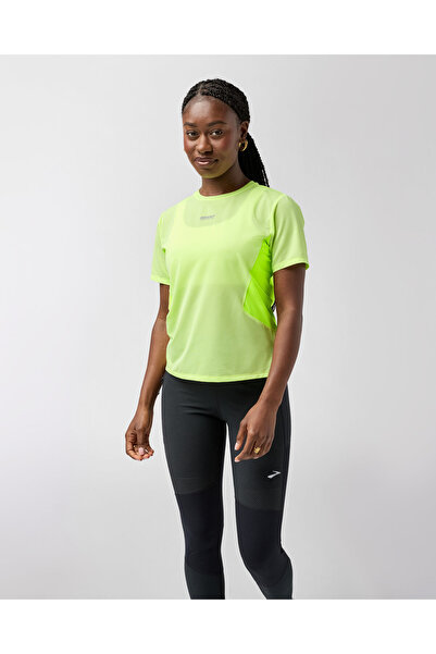 Brooks High Point Short Sleeve 2.0 Kadın Sarı Kısa Kollu Tshirt 221734786