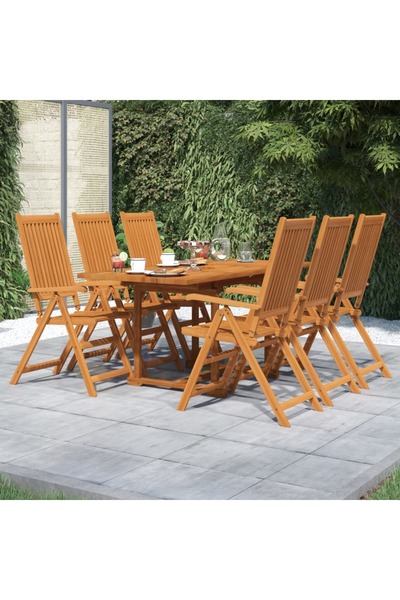 vidaxl Set mobilier de gradina, 5 piese, lemn masiv de acacia, 120-170 cm