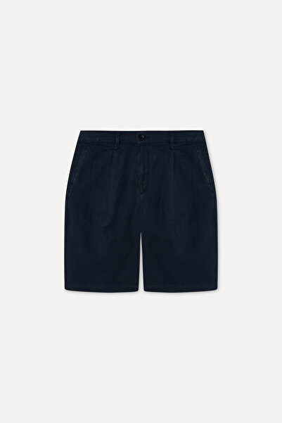 Mudo Men's Navy Blue Straight Fit Shorts