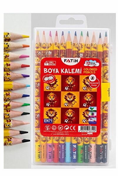Artlantis 12-Pack Dry Crayons Plastic Box 1 Pack Fatih Tarafan Yellow Red 12 ...