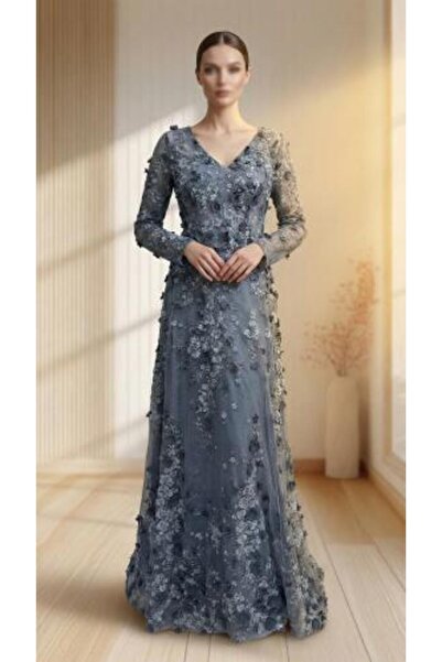 Generic Dramatic Layered Evening Dress with Ruffles