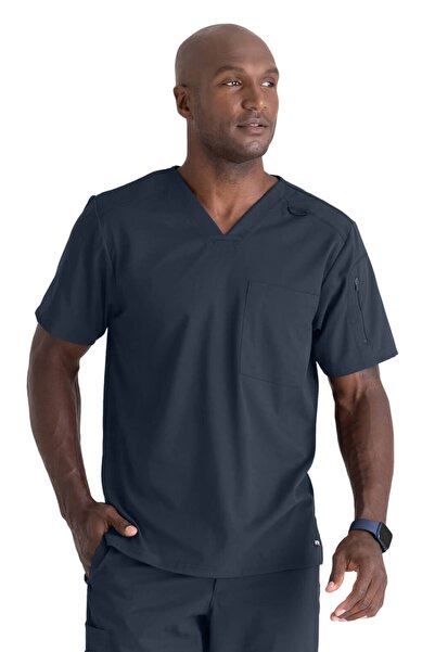 Barco Grey's Anatomy by Murphy Men's Medical Lab Coat, Steel Gray (GRST079)
