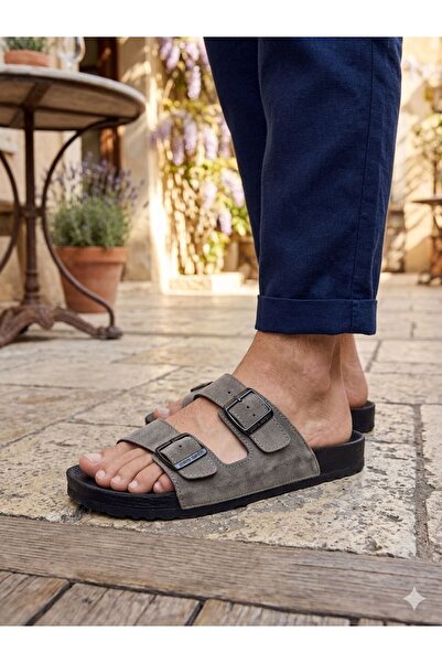 Pierre Cardin Orthopedic Double Buckle Adjustable Men's Slippers