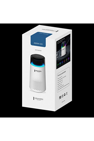 Venandin Aeria Go HEPA Filtreli Negatif İyonlu Araç İçi ve Masaüstü Mini Hava Temizleyici USB Type-C