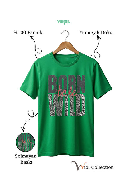 The Baski تي شيرت Born To Be Wild بنمط الفهد من Born To Be Wild مصنوع من القط...