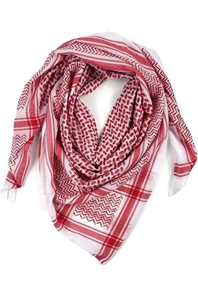Aymix Arab Red Shemagh Keffiyeh Scarf for Men – Traditional Middle Eastern De...