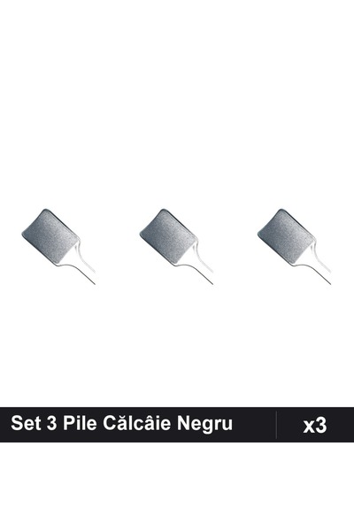 Makeup Set 3 Pile Călcâie Negru Mat, Îngrijire Unghii, Pedichiură Profesională