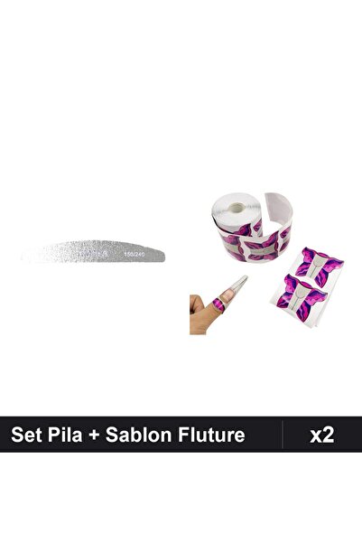 Makeup Set 2 Pila Unghii Emma 150/240 + Sablon Fluture 300 Bucati, Manichiura
