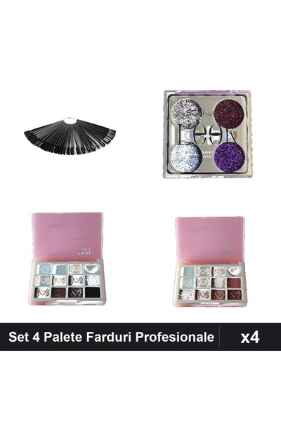 Makeup Scanlon True Eyes 4-Piece Eyeshadow Palette Set with Nail Art Palette,...