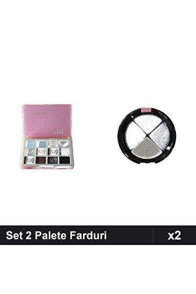 Makeup Set 2 Palete Farduri True Eyes Nr 04 și Quiz Nr 451, 10g, Machiaj Ochi