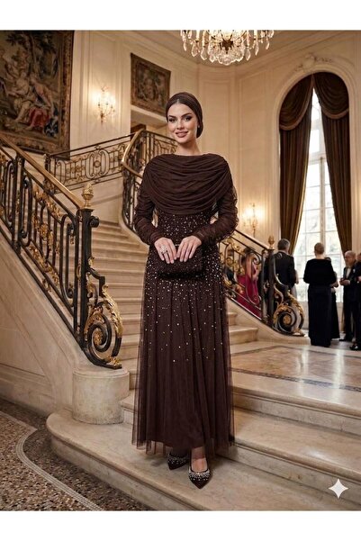 Kenzel Tulle Fabric with Sequin Embroidery for Evening Dresses