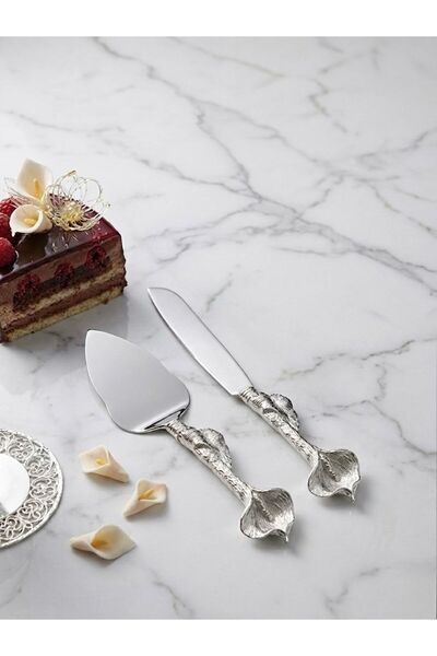 Afaq Silver Cake Cutter Set