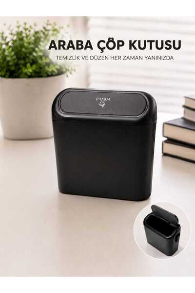 Kinlee In-Car Mini Trash Can with Lid, Leak-Proof Car Trash Bin