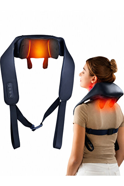 Shiatsu Electric Neck Massager Cordless Deep Tissue 4D Heat Kneading Massager...