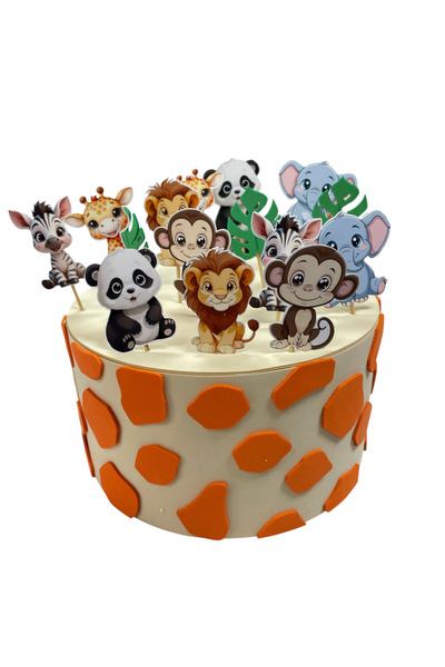 OGELAPARTY Safari konsept pasta kürdanı -cupcake kürdan