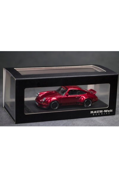 mymodel Collect 1:64 Red Porsche Rauh-Welt RWB 930 Alloy Diecast Sport Vehicl...