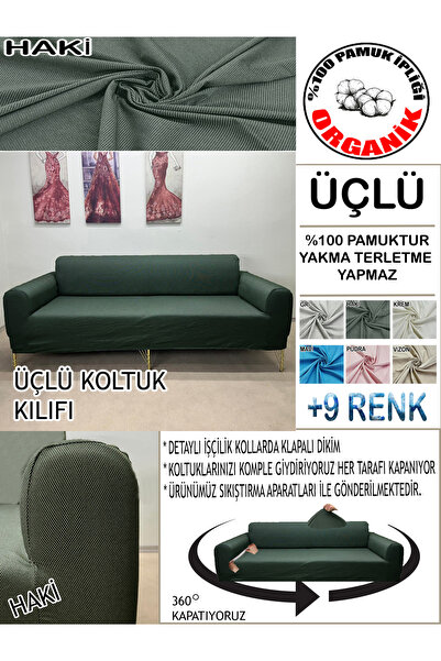 IL 100% pamučna tkanina sa teksturom saća, 1 komad navlake za trojku, potpuna...