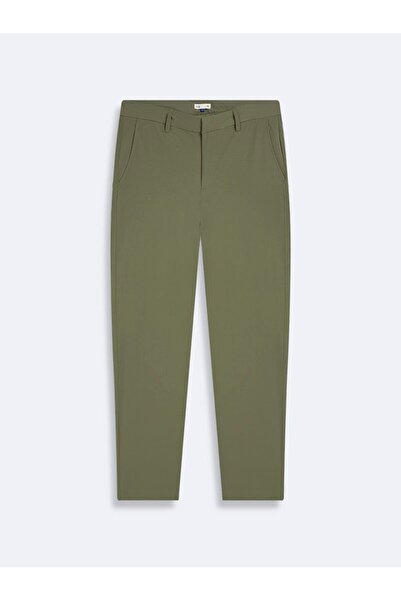 Ltb Straight Leg Gabardine Green Trousers