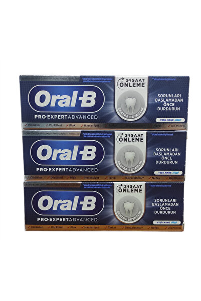 Oral-B PRO-EXPERT ADVANCED YEŞİL NANE DİŞ MACUNU 75 ML X3 ADET