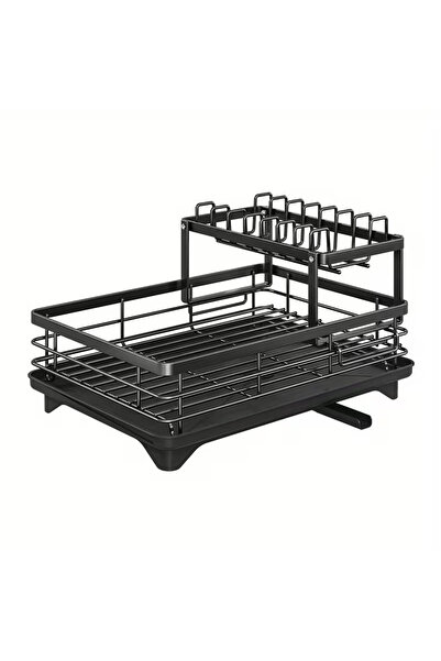 inabyte Double-layer Dish Drying rack-Kitchen Over Sink Dish Rack 2-Tier,Rust...