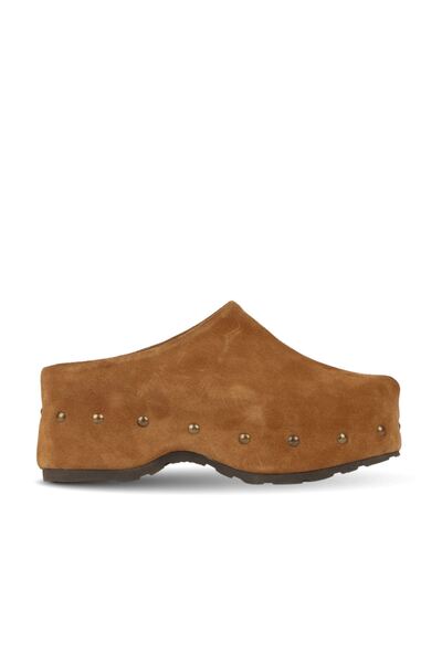 BUENO Shoes Sand Suede Women's Wedge Heeled Slippers 39Wt4450