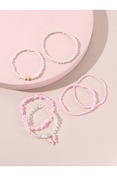Take Two By Styli Pack of 6 - Pink Beaded Bracelet