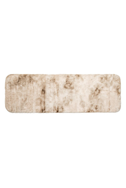 Zumzeria Covor decorativ din blană artificială alb-bej pentru hol 150x50cm