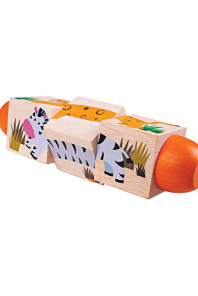 BIGJIGS Toys مكعبات جانجل تويست