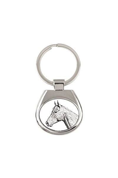 Art - Dog Art-Dog Holsteiner Horse Personalized Metal Keychain — Silver Anima...
