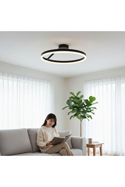 DELIGHT LED CEILING LIGHT AQUILA BLACK 40W/2400LM 3 COLORS 500MM